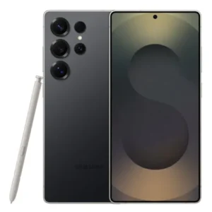 Samsung Galaxy phone with an S Pen on the left, showing multiple rear cameras and a large screen.